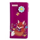 Flowery Fox Purse - Fuchsia - Kukubird-UK