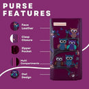 Kukubird Large Purse Owl's in Tree - Purple - Kukubird-UK