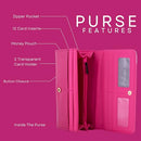 Kukubird Large Purse Elephant - Fuchsia - Kukubird-UK