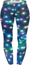 Curve Leggings (14-18 UK Size) - Christmas Light - Kukubird-UK