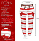 Curve Leggings (14-18 UK Size) - Sweet Candy Cane - Kukubird-UK