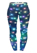 Curve Leggings (14-18 UK Size) - Christmas Light - Kukubird-UK