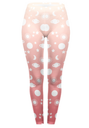 Regular Leggings (8-12 UK Size) - Cute Pink Planets - Kukubird-UK