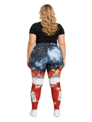 Curve Leggings (14-18 UK Size) - With Love Santa - Kukubird-UK