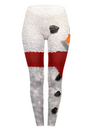 Regular Leggings (8-14 UK Size) - Snowman - Kukubird-UK