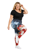 Curve Leggings (14-18 UK Size) - With Love Santa - Kukubird-UK