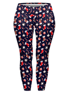 Curve Leggings (14-18 UK Size) - Stocking Filler Dark Navy - Kukubird-UK