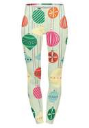 Regular Leggings (8-14 UK Size) - Winter Baubles - Kukubird-UK