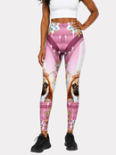 Regular Leggings (8-12 UK Size) - Princess Pugerella - Kukubird-UK