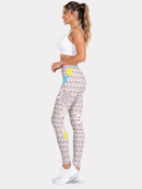 Regular Leggings (8-12 UK Size) - Stacked Cherry Kiss - Kukubird-UK