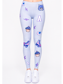Regular Leggings (8-12 UK Size) - PINK AND PURPLE PATCHES - Kukubird-UK