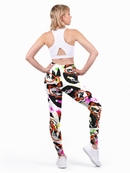 Regular Leggings (8-12 UK Size) - Graffiti Glasses Pug - Kukubird-UK