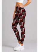 Regular Leggings (8-12 UK Size) - Red Scribble Check - Kukubird-UK