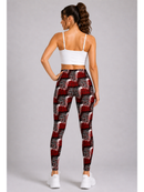 Regular Leggings (8-12 UK Size) - Red Scribble Check - Kukubird-UK