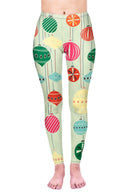 Regular Leggings (8-14 UK Size) - Winter Baubles - Kukubird-UK