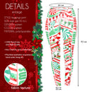 Regular Leggings (8-14 UK Size) - Crazy Candy Canes - Kukubird-UK