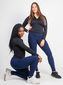 The Navy Basic's High Waist Leggings-XL - Kukubird-UK